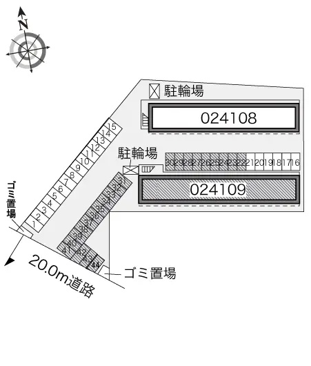 ★手数料０円★札幌市清田区平岡三条６丁目　月極駐車場（LP）